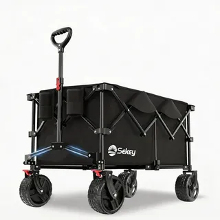 Sekey XXL Plus Bollerwagen faltbar schwarz