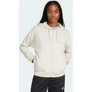 adidas Essentials Linear French Terry Hoodie, wonder alumina/white XS