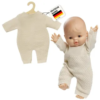 Heless Dolls Knit Overall Ecru (1480)