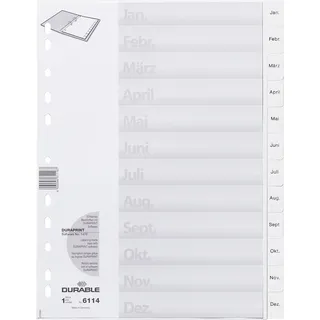 Durable Ordnerregister A4 Jan-Dez weiß 12 St.