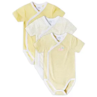 stellou & friends Baby Body, 100% Bio-Baumwoll Wickelbody 3er MultiSet, kuschelweiche und hochwertige Kinder Kleidung für Jungs und Mädchen, Langarm & Kurzarm-body, OEKO-TEX 100 Zertifiziert - 50-56