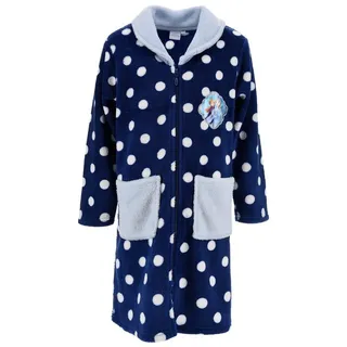Disney Frozen Kinderbademantel Eiskönigin Anna & Elsa Kinder Mädchen Bademantel mit Reißverschluss blau 98