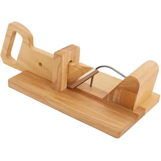 Wurstschneider Holz, Manuelle Wurstschneidemaschine, Wurst Guillotine, Currywurstschneider, Käseschneider, Edelstahl Klinge, Schneider für Gemüse, Fleisch und Obst