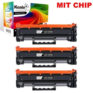 Koala Tonerkartusche 3PK W1350A Toner für HP 135A Laserjet M234dw M234dw M234sdw MIT Chip, (Packung, Druckleistung bis ca. 1100 Seiten), 135X W1350X Toner für HP M209dwn M209dw M234 M209 schwarz
