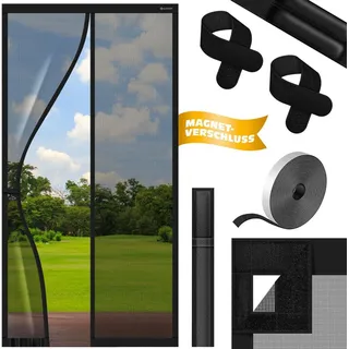 Kesser Insektenschutzplissee 100 x 210 cm Schwarz