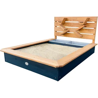 Axi Holzsandkasten Lina mit Spielwand und Plane braun/grau