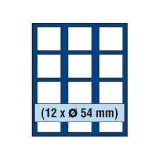 SAFE MÜNZBOX NOVA Nr. 6354 - 12 x 54 mm QUADRATISCHE FÄCHER - IDEAL FÜR MÜNZEN IN MÜNZKAPSELN BIS CAPS 48 oder Münzen bis zu einem Durchmesser von 54 mm - Münzenboxen - Münzboxen - Münzelemente
