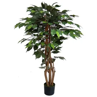 Seidenblumen Roß Ficus Excotica 120cm grün DA Kunstbaum Kunstpflanzen künstlicher Baum Dekobaum Birkenfeige
