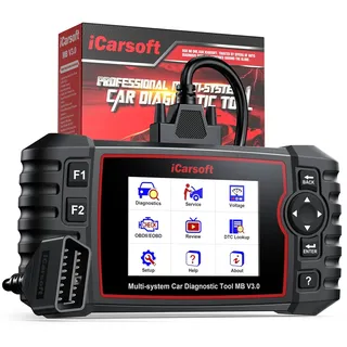 iCarsoft MB V3.0 Professionelles Universaldiagnosegerät für Mercedes-Benz & Smart – Vollständige Systemdiagnose, Öl-Reset, EPB, SAS, DPF, BMS, Live-Daten, EIN-klick-Updates