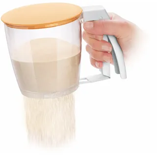 Tescoma Einhand Sieb mit Deckel, für Mehl oder Puderzucker, aus Kunststoff BPA Frei