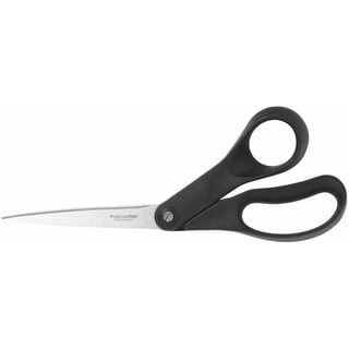 Fiskars Universalschere, Länge: 21 cm, Qualitätsstahl/Kunststoff, Essential, Schwarz, 1023817