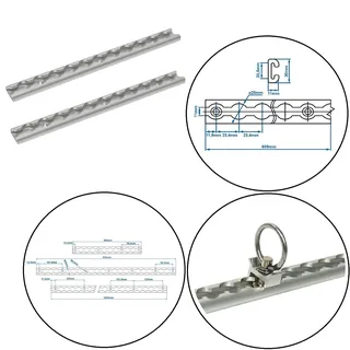 PRO PLUS Verzurrschiene 30 cm für Anhänger bis 500 kg
