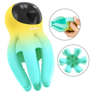 Multi-Vibrator „be Squidly“ im Kraken-Design, gelb, 6,2 cm
