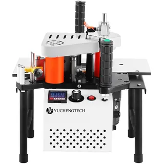 YUCHENGTECH Kantenanleimmaschine Tragbare Kantenanleimer Maschine Kantenleimmaschine für die Holzbearbeitung 2-6m/min Doppelseitiges Kleben Breite 10-50mm Dicke 0,3-3 mm für PVC/ABS Kantenumleimer