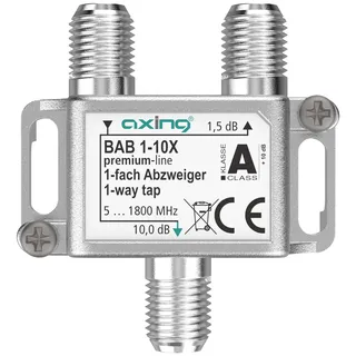 axing/skt Axing BAB 1-10X 1-fach Abzweiger, 10 dB, 5-1800 MHz, TV Data Internet Kabelfernsehen