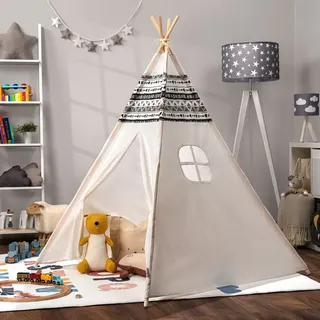 Tipi Kinderzelt für Kinderzimmer Zelt Spielzimmer Indoor Stabil Robust