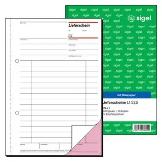 Sigel Lieferschein A5 2x50Blatt Weiß