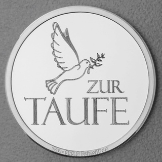 Silbermedaille 1oz Zur Taufe Gravurmedaille