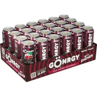 GÖNRGY Cola Cherry mit Zucker Energy Drink 24x 500ml