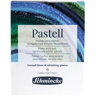 Schmincke Pastell 6 x 1/2 Stifte tranquil blues & refreshing greens | 77 771 097
