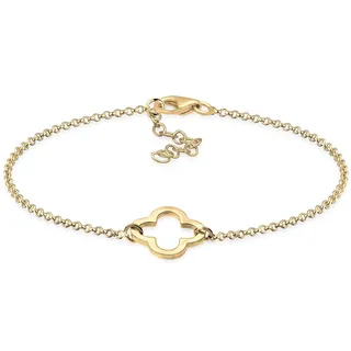 Elli Kleeblatt Armband 925 Silber goldfarben 20 cm