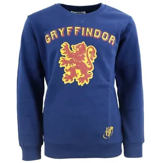 Harry Potter Rundhalspullover Harry Potter Gryffindor Kinder Jungen Pullover Sweater Gr. 134 bis 164, 100% Baumwolle blau 158/164