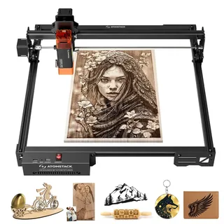 ATOMSTACK A10 PRO V2 12W Lasergravurmaschine, 0,06 mm Punkt Holz Laser Cutter, hochpräzise Lasergravierer für Holz, Metall und dunkles Acrylglas, 400 x 400 mm große Gravurfläche