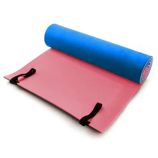 ABA Isomatte für Camping | Yogamatte Fitnessmatte für Yoga Pilates Gymnastik | Schaumstoff | 180x50x1 cm (Rosa-Blau)