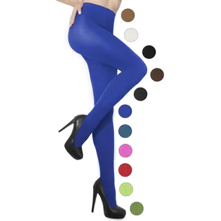 sesto senso Strumpfhosen Damen Blickdicht 50 Den Microfaser 3D Blau Kornblume XL Modrak - XL