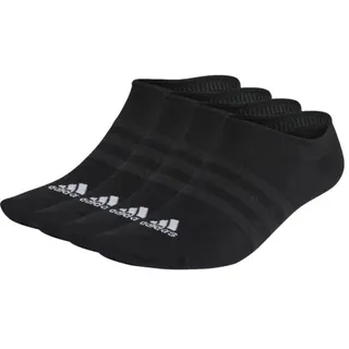 adidas Thin and Light No-Show Socken, 3 Paar Black / White 46-48
