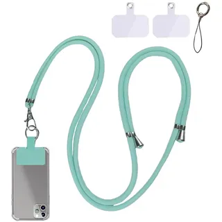 Handykette Universal Zum Umhängen - 1,5m Verstellbares Abnehmbares Handy Umhängeband Für Alle Standard Handyhüllen (Seeblau)