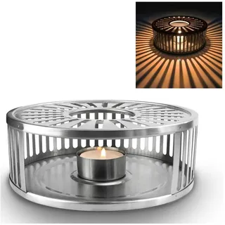 Creano Stövchen aus Edelstahl Typ "STRYPES", Farbe Silver | Gr.: onesize