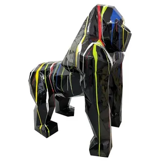 Xlmoebel Skulptur Moderne Garten-Gorilla-Figur-Dekoration mit neuem Design (Skulptur A756D-128x78x118 cm), Hergestellt in Europa schwarz