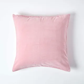 Homescapes Kissenbezug Samt 60 x 60 cm Rosa
