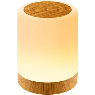 Auxmir Nachttischlampe Touch Dimmbar Nachtlicht Timer Braun