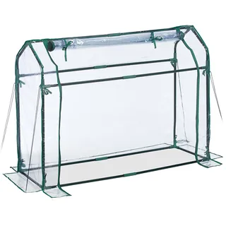 Relaxdays Foliengewächshaus, PVC Dunkelgrün,Transparent