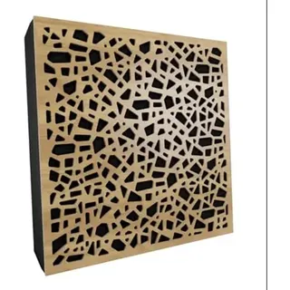 2er-Pack – Schallabsorptions-Diffusions-Akustikpaneel | 50x50x5cm | Absorption – Diffusion – Reflexion – Schalldämmung | Dekorative Akustiklösung | Farbe: [Eiche | x2 P32]