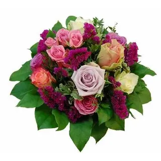 Blumenstrauß Elli, ca. Ø32 cm, Rosa, Grün, Pink, Lila