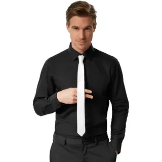dressforfun tectake Schmale Unisex-Krawatte in Einheitsgröße, weiß | Gr.: onesize