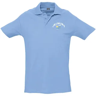 Supportershop Unisex Kinder Polo Rugby Enfant Uruguay Rugby-Poloshirt für Kinder Uruguay.