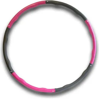 Hula-Hoop Fitness Reifen, 6-teilig, 1,2 Kg, Durchmesser 100 cm, Hüftmassage Gymnastik stabil Rosa - Rosa