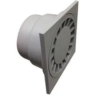 Upmann Haus-u.Hofablauf DN50/75 senkrecht 150 x 150 mm PVC lichtgrau