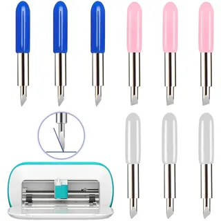 LightBeacon 9 Stück Schneidklingen für Cricut Joy, 30/45/60 Grad Schneideplotter-Klingen, Vinyl Cutter Plotter Schneidklingen Klingen Schriftzüge Ersatzklingen für Cricut Joy