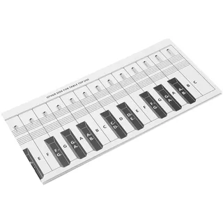 Notentabelle für Klaviertastatur, 88 Tasten, Übungsvergleichstabelle, Tragbar, Beschichtetes Papier