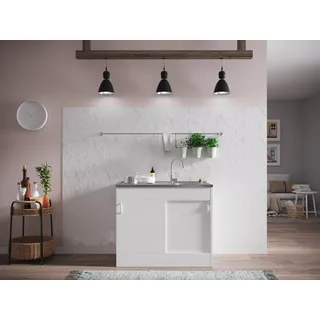 Respekta Einbauküche, Komplettspüle mit Schiebetür KS60S 100 x 60 cm