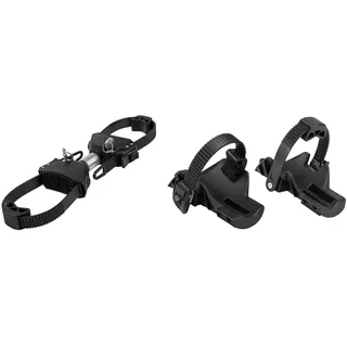 EUFAB 11579 Strap-Rahmenhalter beidseitig, abschließbar, 15 cm Länge & 11243 Radstopper für breite Reifen bis 3,25 Zoll, nur für EUFAB Premium 2, 2 Plus, Premium 3