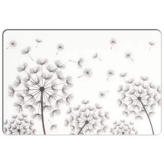 Zeller Present Platzset Pusteblume, Kunststoff, transparent/schwarz