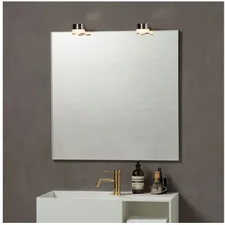 Loevschall Spiegelleuchte Garonne LED Aufsatzleuchte Höhe: 6,2 cm silberfarben Bad-Spiegelleuchten Badleuchten Lampen Leuchten