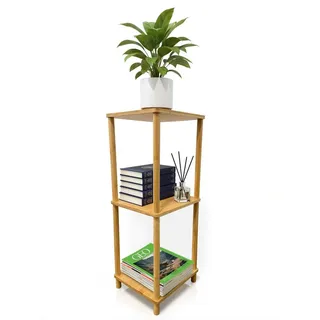 Allyson Badregal Mehretagen Bambusregal - Standregal Schmales Badezimmerregal goldfarben