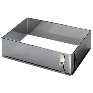 LARES Backform/Backrahmen eckig, mit Klemmung zum fixieren - Höhe: 7,5cm aus rostfreiem Edelstahl - verstellbare Größe - Made in Germany